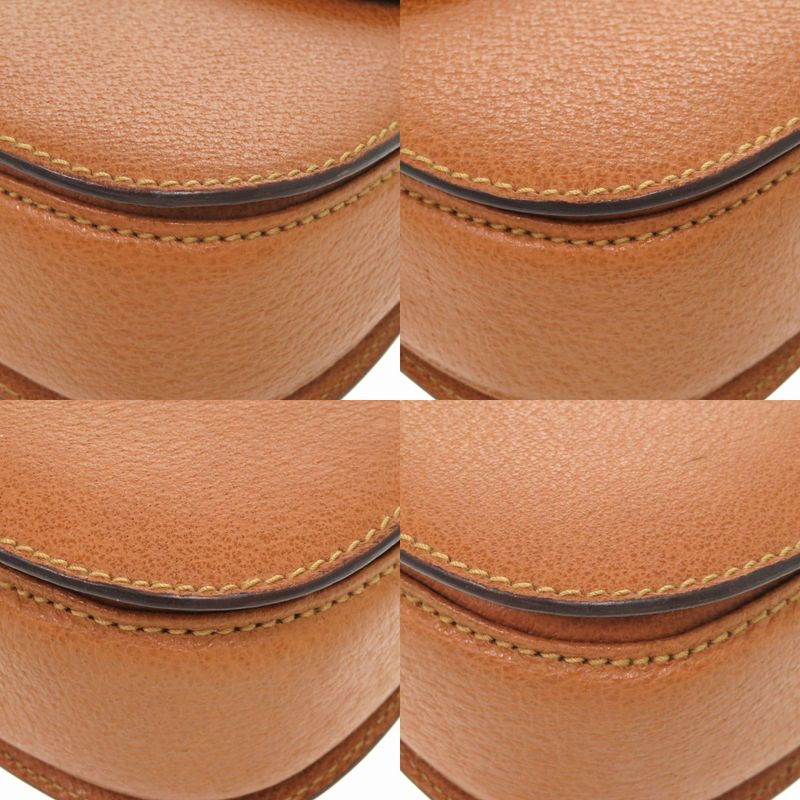 Gucci Bamboo Leather Brown Gold Hardware 000 2046 0188 2WAY Handbag Brown 0271