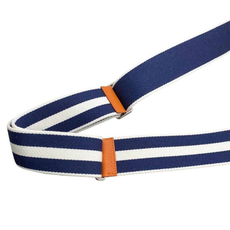 Hermes Shoulder Bag Vidpoche Stamped B H Logo Orange White Navy Hermes