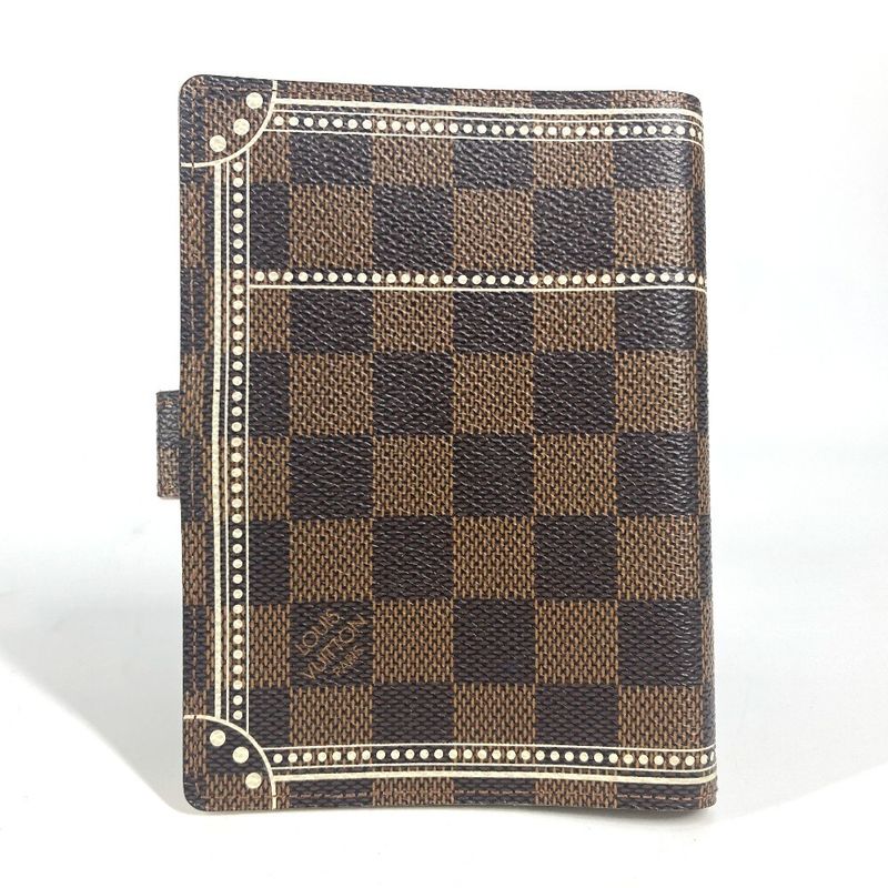 Louis Vuitton Notebook Cover Agenda PM Trunk Pattern Damier Canvas Ebene Brown