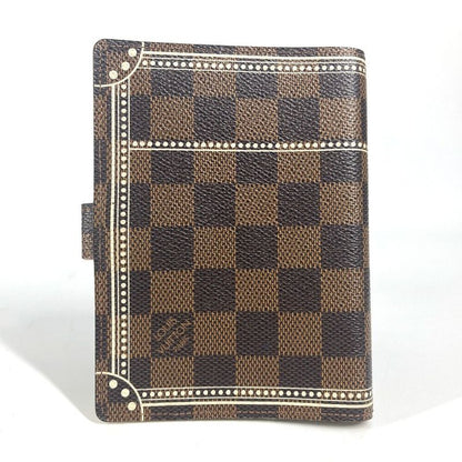 Louis Vuitton Notebook Cover Agenda PM Trunk Pattern Damier Canvas Ebene Brown