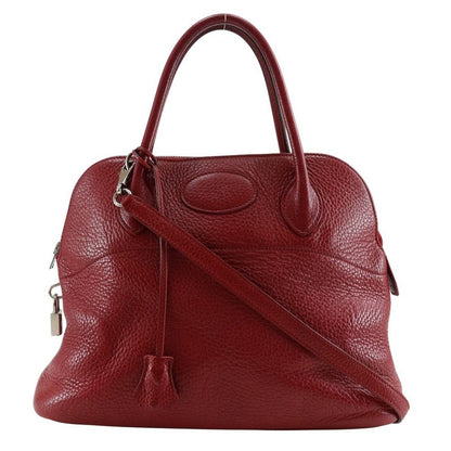 Hermes Bolide 31 2WAY Shoulder Ardennes Red/silver Hardware □N Ladies Handbag