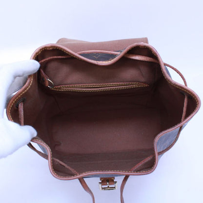 Louis Vuitton Montsourismm Monogram Leather X PVC Brown Backpack Gold M51136