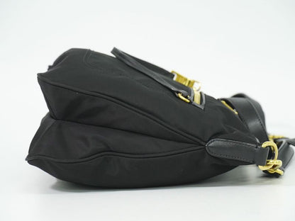Authentic Prada Nylon Shoulder Bag Pochette Black Bt0711 Bag Pre-owned [follow-u