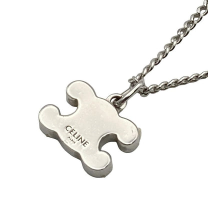 Celine Necklace Triomphe Silver And Clear