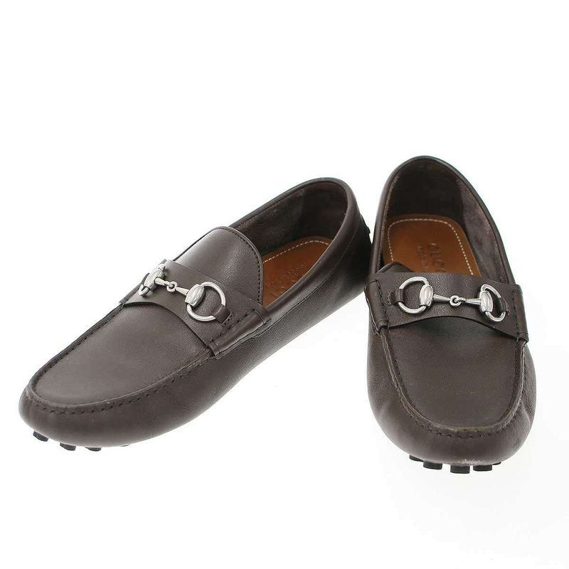 Gucci Horsebit Driving Shoes Loafers 765859 Brown 6