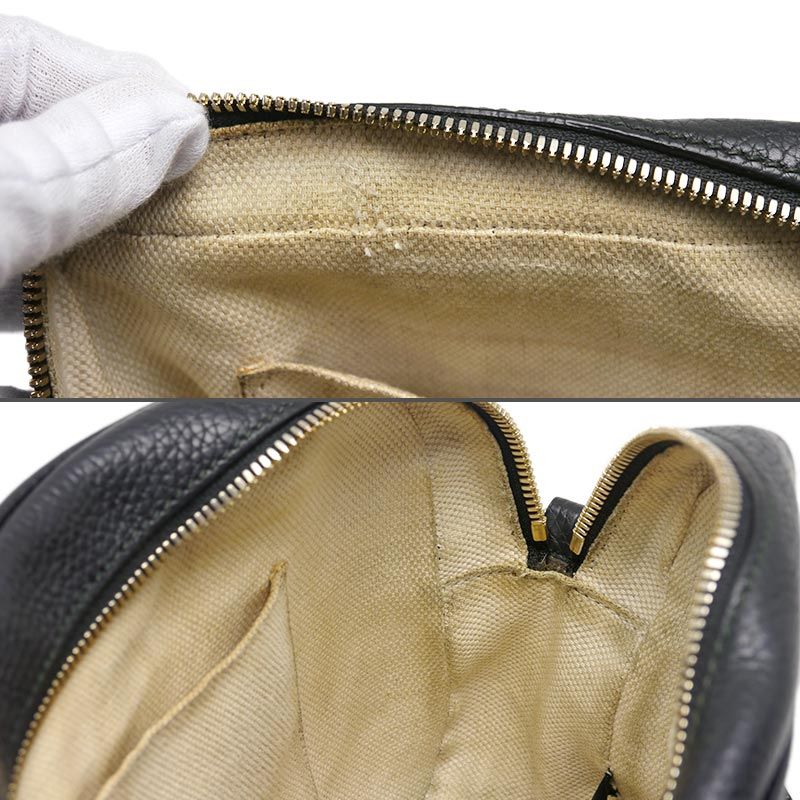 Gucci Soho Small Disco Bag 308364 Leather Black Fringe