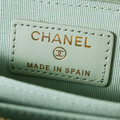 Chanel Coin Case Classic ZIP COIN Purse Mint Green