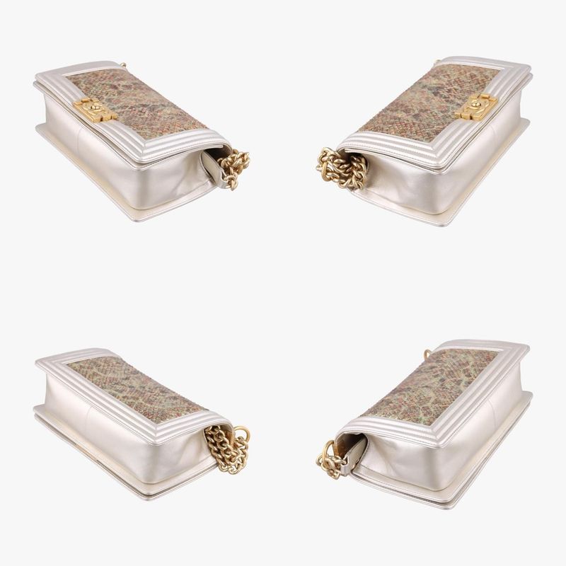 Chanel Boy Chanel Multicolor Lambskin And Snakeskin Leather A6708623974838