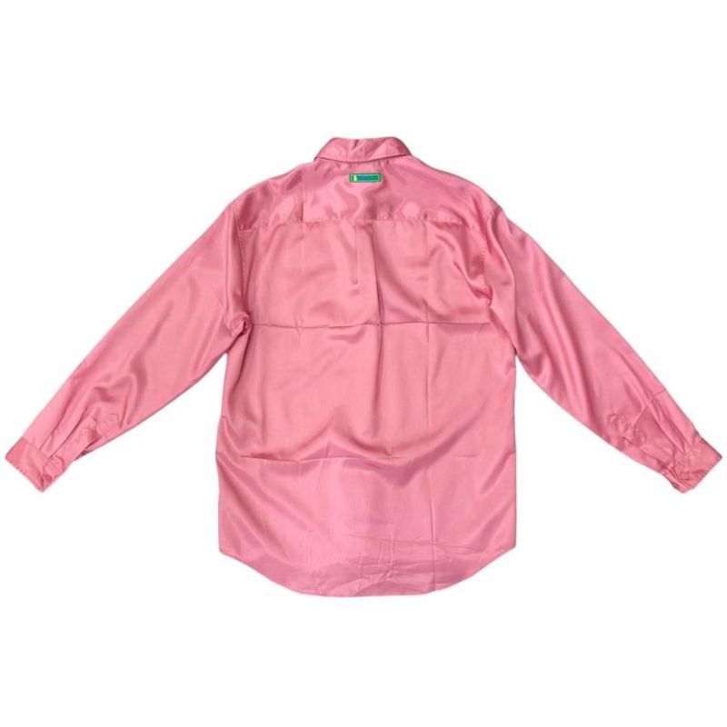 Gucci Long Sleeve Acetate Cotton Shirt 723821 Zac30 46 Size Pink Gucci
