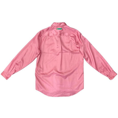 Gucci Long Sleeve Acetate Cotton Shirt 723821 Zac30 46 Size Pink Gucci