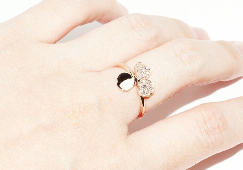 Tiffany & Co Ring 18K Pink Gold Diamond 19P Paper Flower Ring