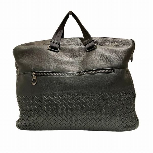Bottega Veneta Intrecciato Black Leather Bag Business Bag Men's
