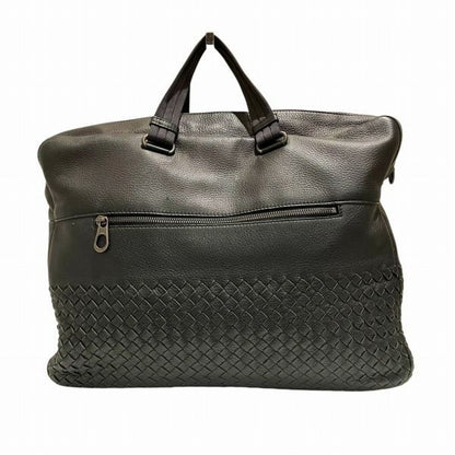 Bottega Veneta Intrecciato Black Leather Bag Business Bag Men's