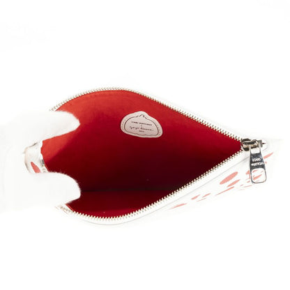 Louis Vuitton "limited Edition Yayoi Kusama Infinity Dot Neverfull Pouch" White