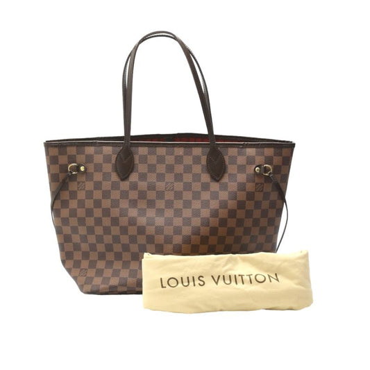 Louis Vuitton N41358 Damier Neverfull MM Pouch None And Tote Bag Louis Vuitton