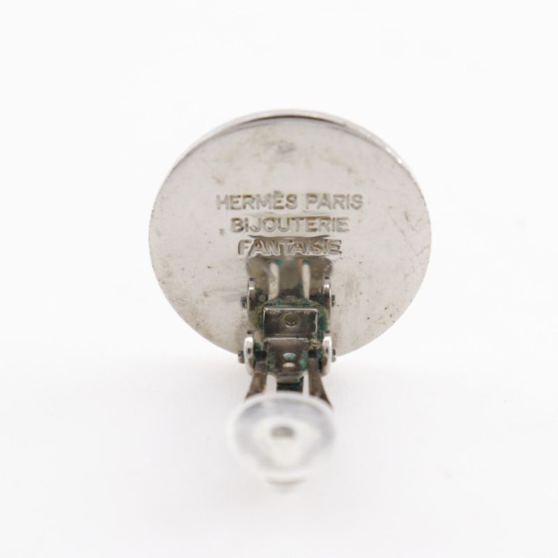 Hermes Serie *only One Side Metal Silver Ladies 3.5g Ear Ring