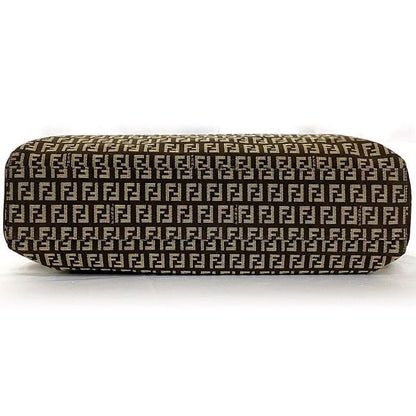 Fendi Tote Bag Brown Beige Zucchino 8bh068 Excellent Condition