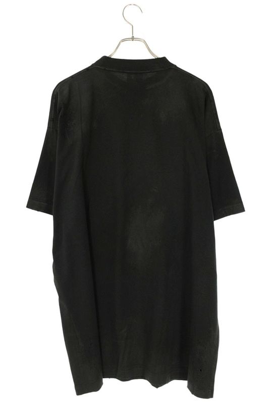 Balenciaga 23SS 739028 Tovn2 Crushed Dust Finish Wappen T-shirt Men's 3