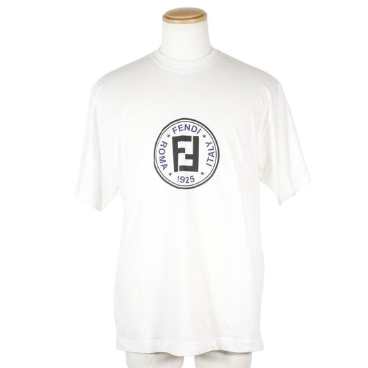 Fendi Logo Double F Cotton White Men's Short Sleeve T-shirt