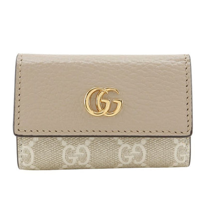 Gucci Double G GG Supreme Canvas Current Leather Ladies Key Case