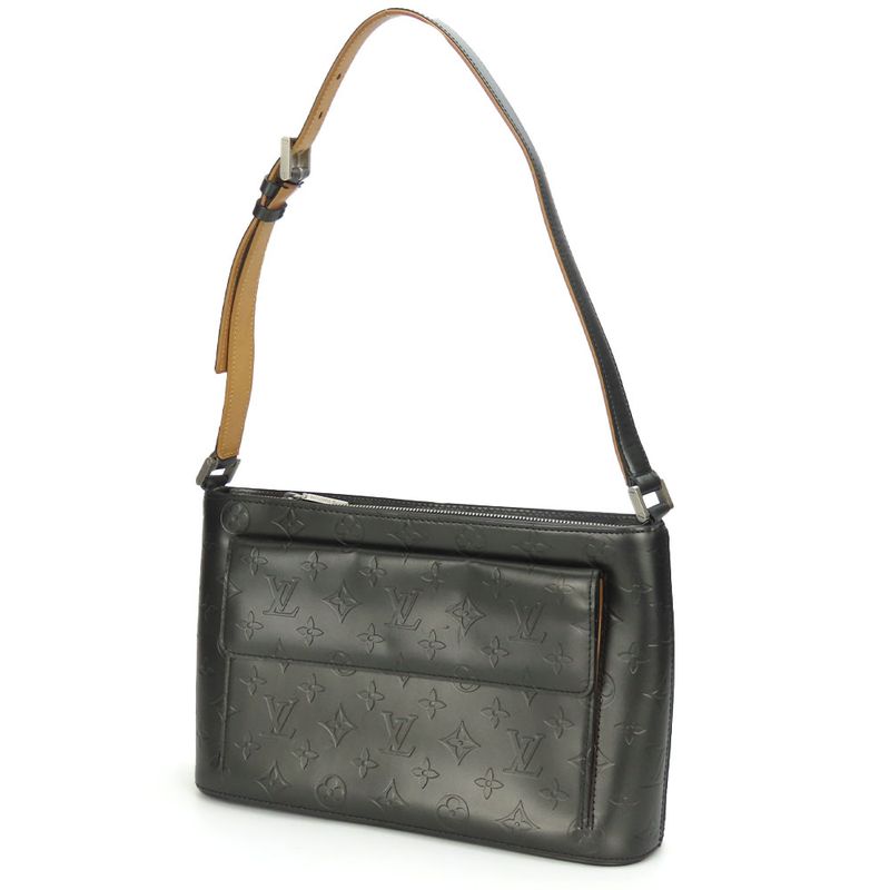 Louis Vuitton Shoulder Bag Alston M55122 Monogram Matte Dark Grey Metallic