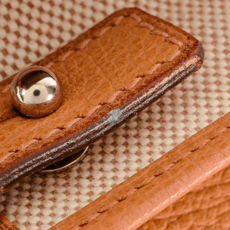 Hermes Sac Colorado PM Shoulder Bag □I Engraved Beige Silver Hardware Toile Ash