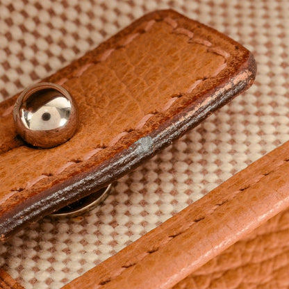 Hermes Sac Colorado PM Shoulder Bag □I Engraved Beige Silver Hardware Toile Ash