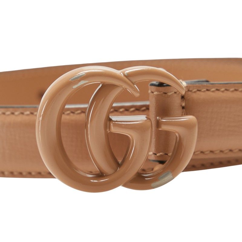 Gucci GG Marmont Belt Size: 70/28 409417 Beige Leather Women's Gucci