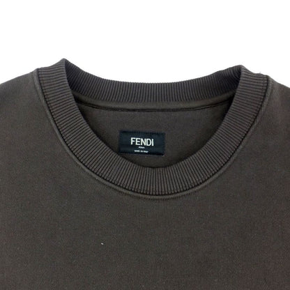Fendi Sweat 12cpf-23-899 Size M Brown Cotton Pocket Silver-hardware