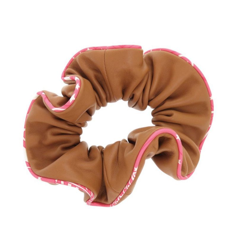 Hermes Claudia Silk Agnona Parise Gold Rose Azalea Chou Hair Accessory 0876
