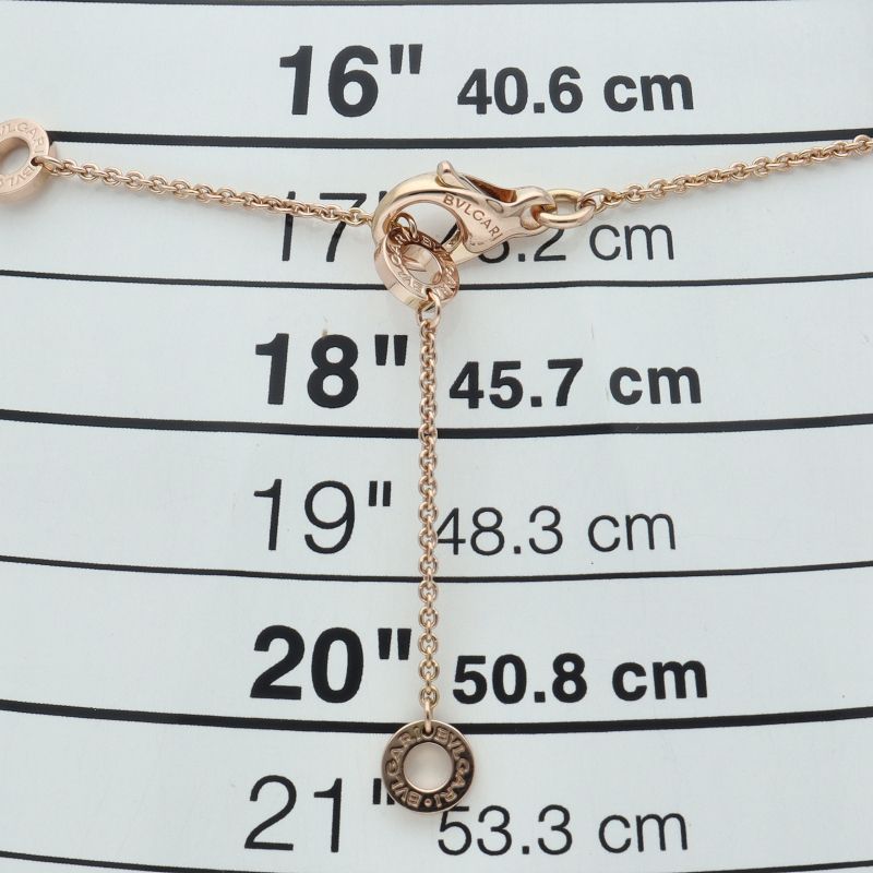 Bvlgari Diamond Necklace 361077 18k Pink Gold Ladies