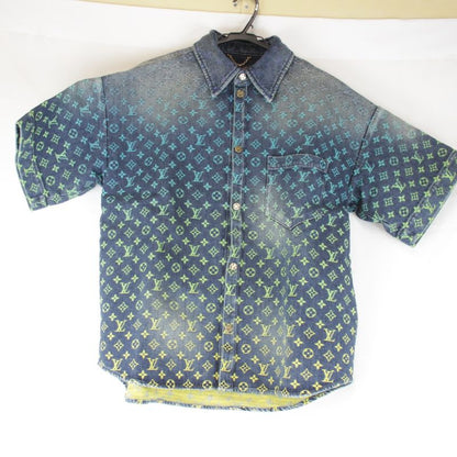 Louis Vuitton Rainbow Monogram Short Sleeve Denim Shirt Short Sleeve