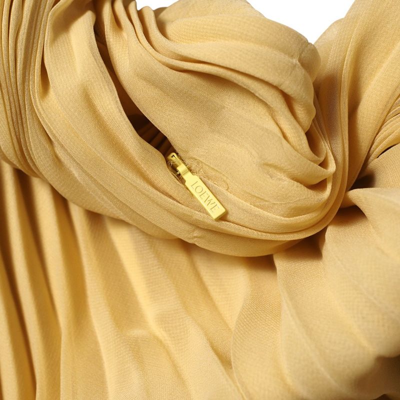 Loewe Long Skirt Size 34 Pleated Skirt Chiffon Cut Off Anagram Logo