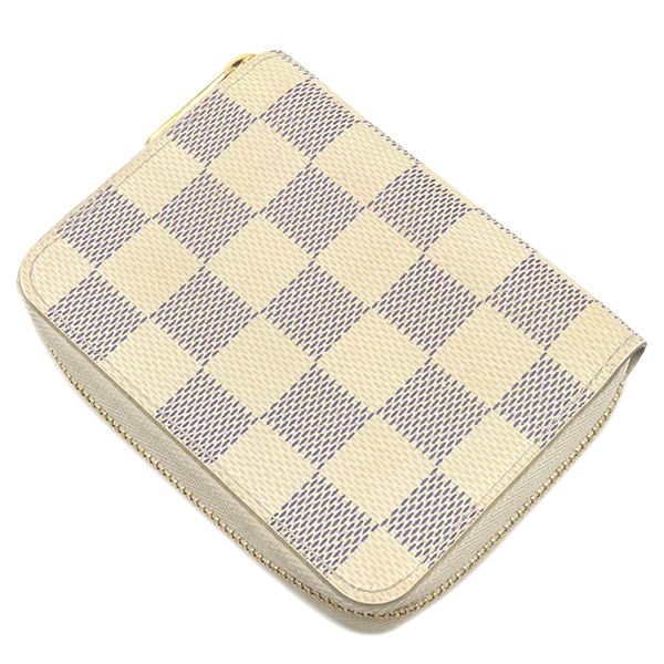 Louis Vuitton Coin Case Zippy Coin Purse Damier Azure Canvas Damier Azure Gold
