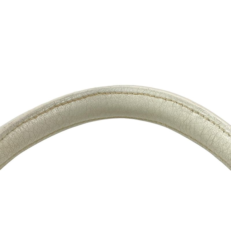 Hermes Handbag Kelly 32 White And Ivory Internal Stitching/silver Hardware