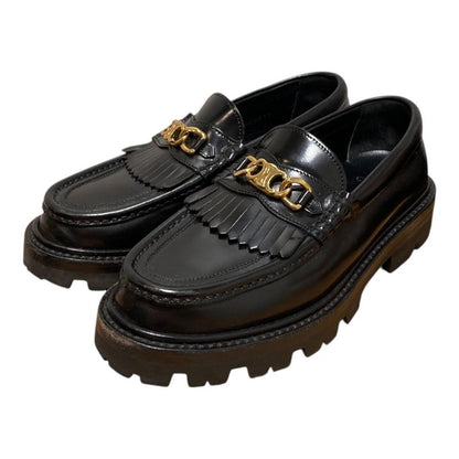 Celine Mg0212 Margaret Eddy Period Triomphe Leather Loafer With Chain Women's