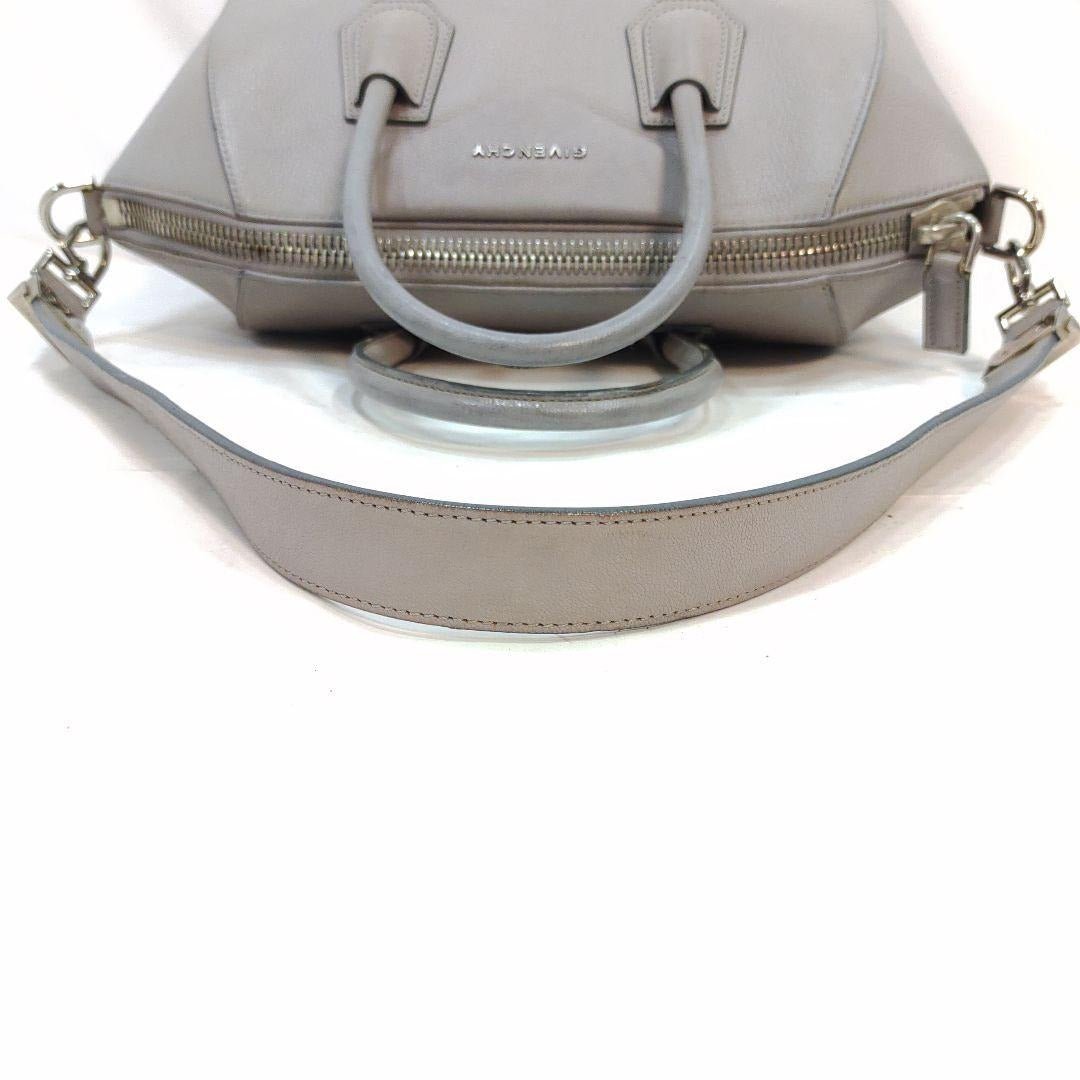 Givenchy Antigona Tote Bag 2way Shoulder Bag Leather Grey - The Reluxe