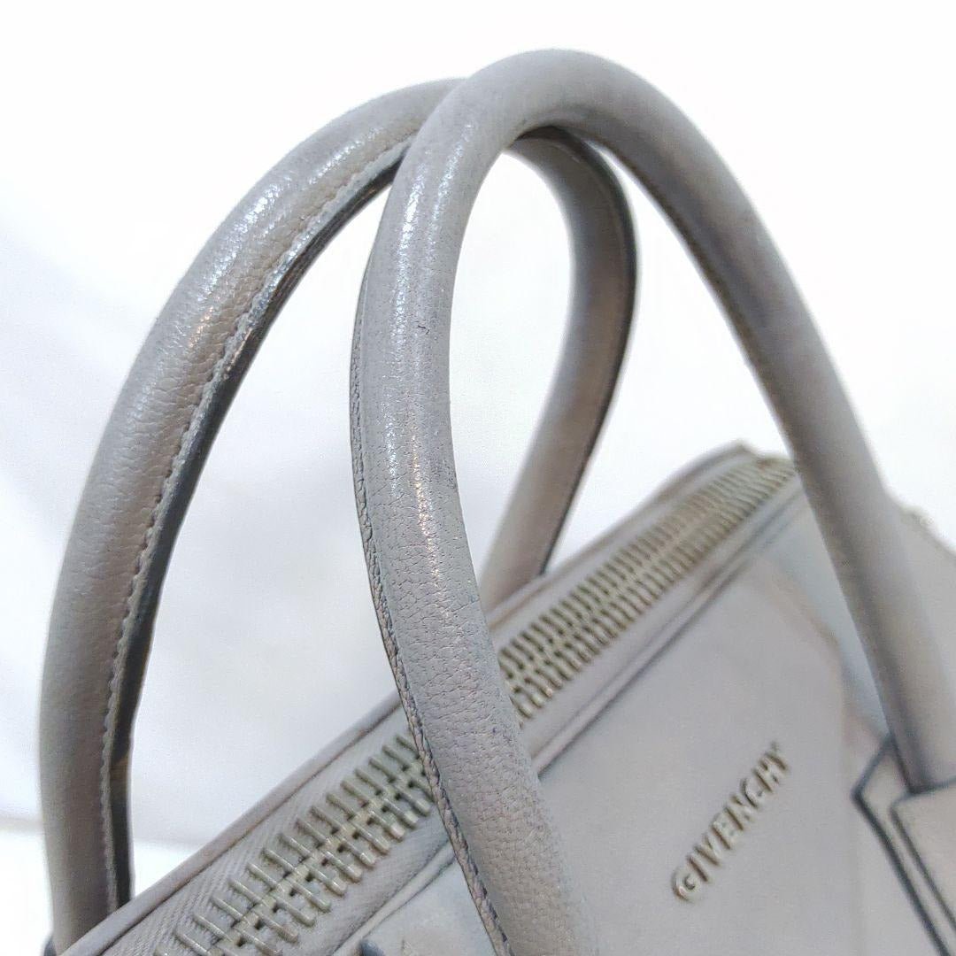 Givenchy Antigona Tote Bag 2way Shoulder Bag Leather Grey - The Reluxe