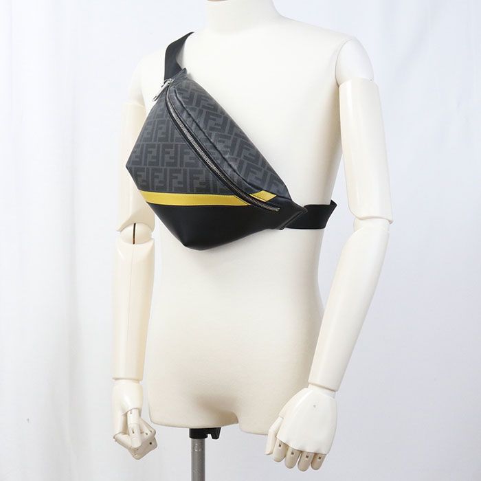 Fendi Belt Bag Diagonal 7va434 Body Bag PVC Men's