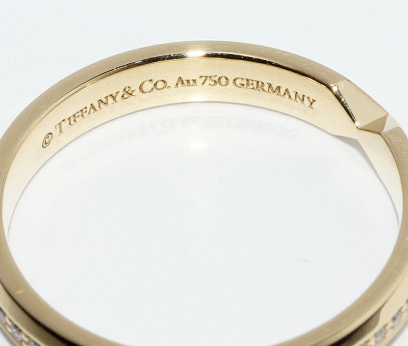 Tiffany & Co Ring 18K Yellow Gold With 012 Ct Diamond Nesting Narrow Band Ring