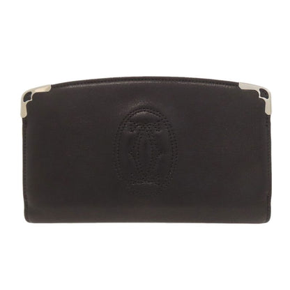 Cartier Must Line Long Wallet With Coin Purse Leather Ladies
