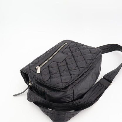 Chanel Coco Cocoon Matelasse Small Messenger Shoulder Bag Crossbody Nylon Black