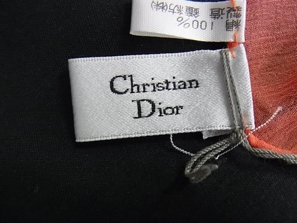 Christian Dior Christian Dior 100% Silk Scarf Stole Shawl Orange And Multicolo