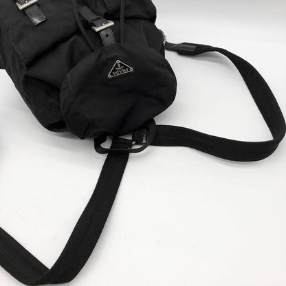 Prada Nylon Tessuto Backpack Saffiano Leather Shoulder Bag Purse Tote