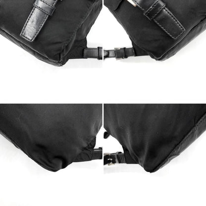 Prada Nylon Tessuto Backpack Saffiano Leather Shoulder Bag Purse Tote