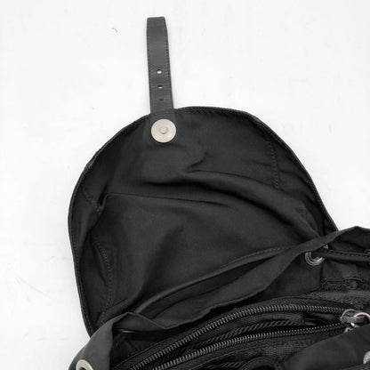 Prada Nylon Tessuto Backpack Saffiano Leather Shoulder Bag Purse Tote