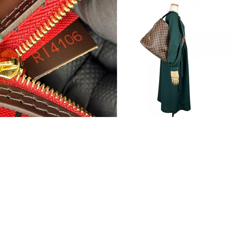 Louis Vuitton Shoulder Bag Delightful PM N41459 Damier Ebène Brown Gold