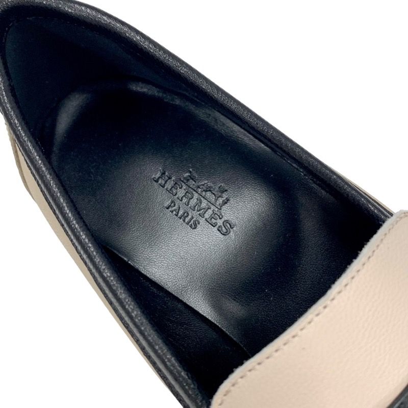 Unused Hermes Royale Loafers Leather Shoes Moccasins Flat Shoes Hhardware