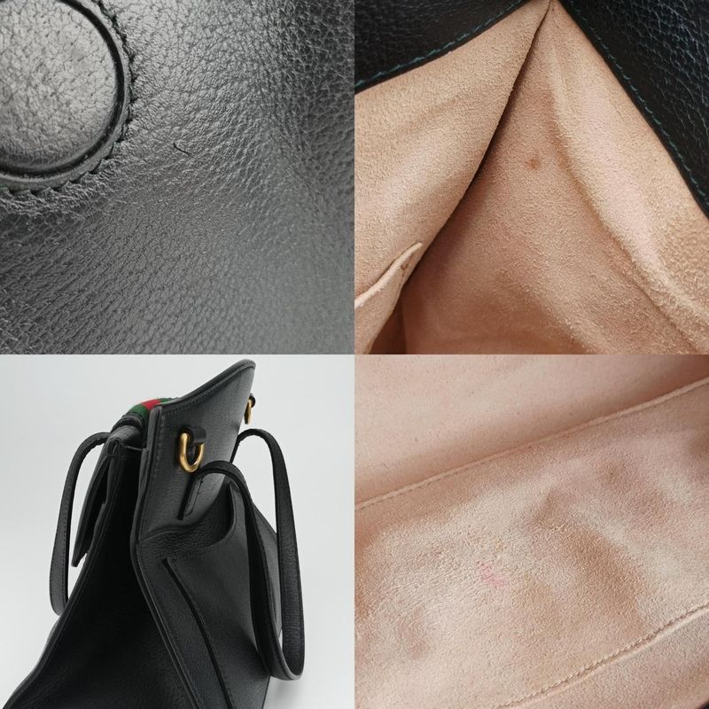 Gucci Crystal Butterfly Linea Totem Black X Green X Red X Multicolor Leather