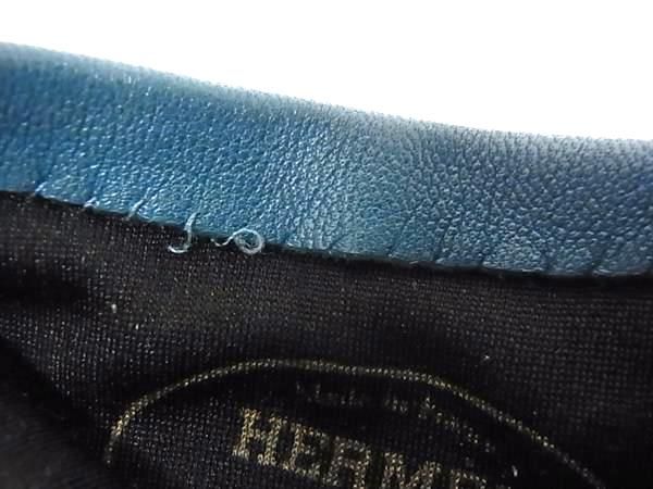 Hermes Serie Lambskin Gloves Gloves Size 8 Women's Blue Fj2923